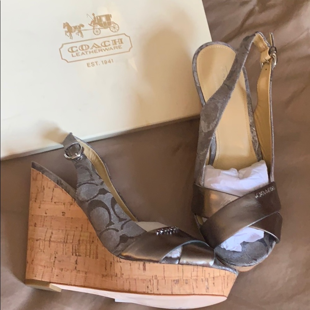 COACH summer wedges